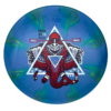 Nebula ethereal animus Blue swirl 3 - Silver-red