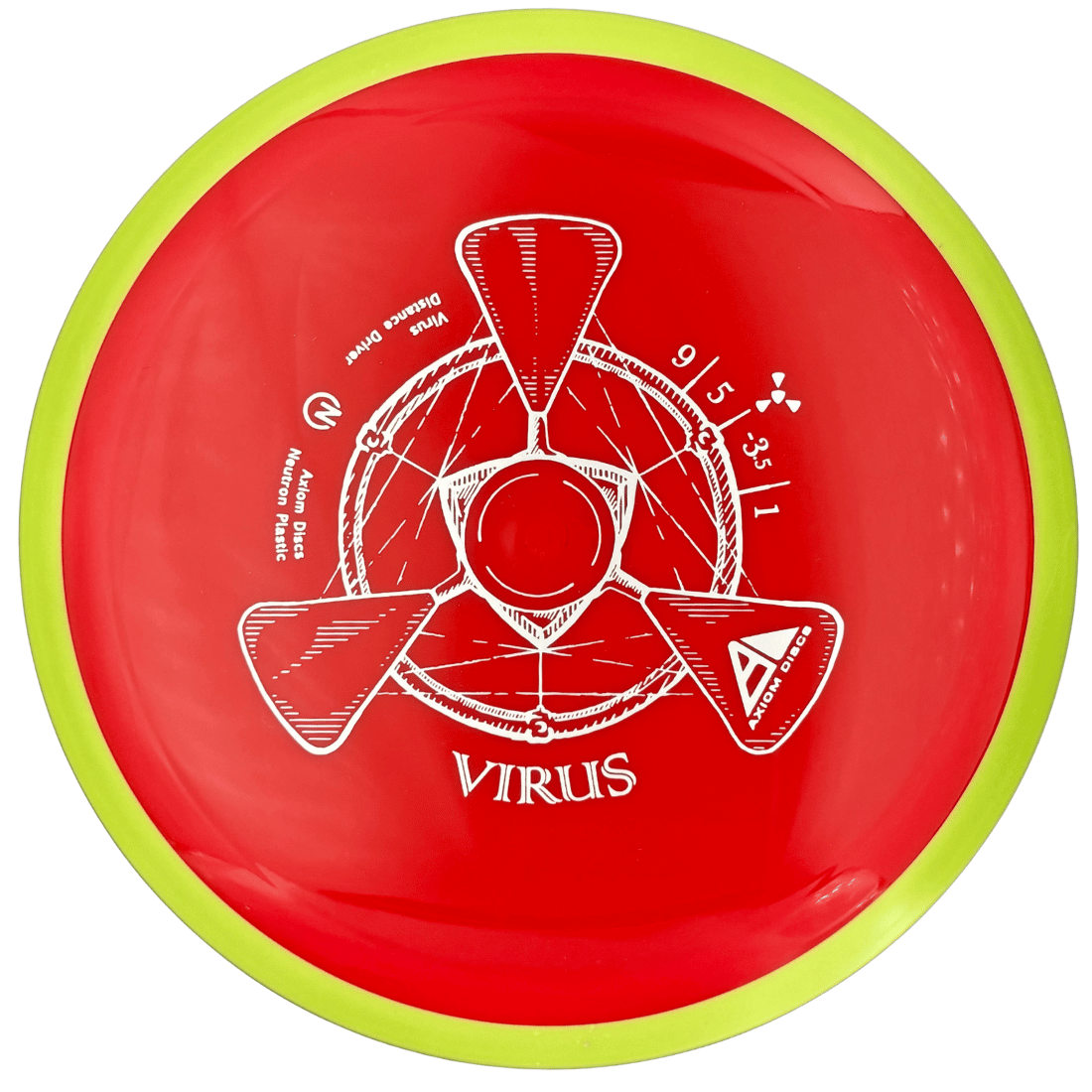 Neutron Virus punainen-lime